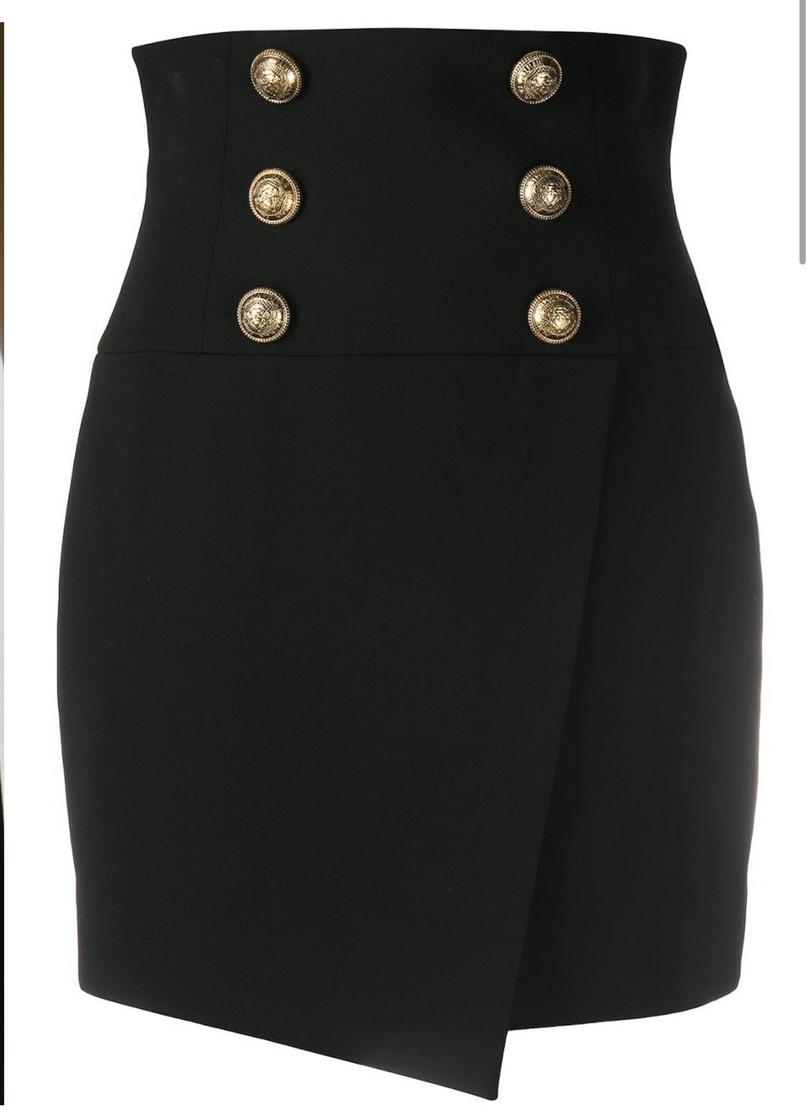 Balmain Short High Waisted Buttoned Wrap Skirt – LuxeCloset.org