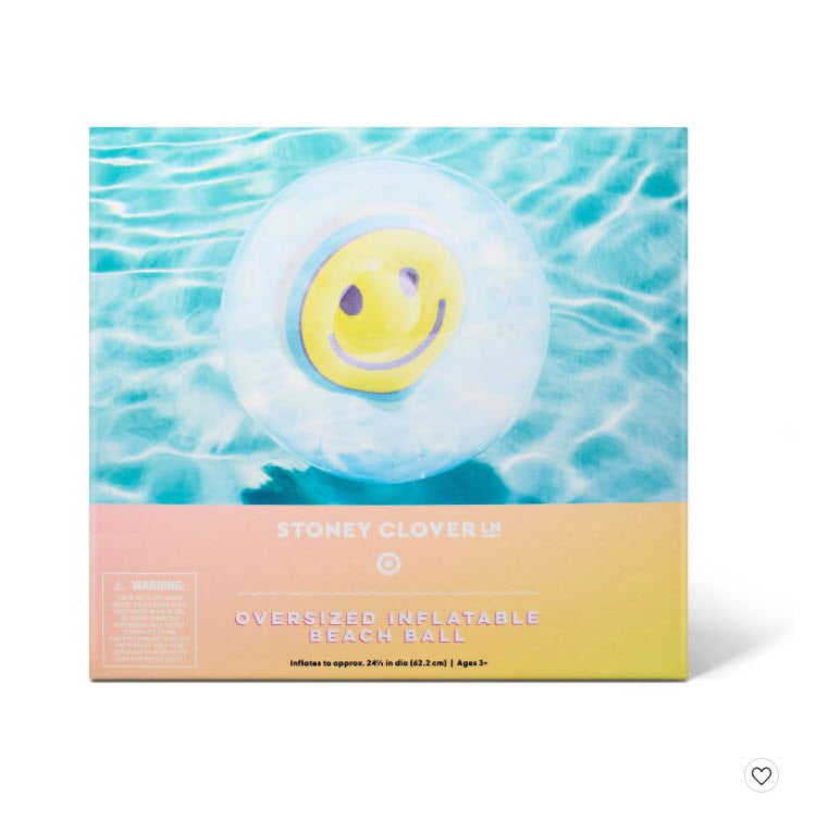 24.5 Oversized Beach Ball Smiley - Stoney Clover Lane x Target