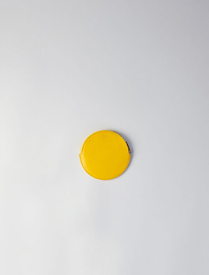 Maje Round Quilted Velvet Coin Purse Solveig