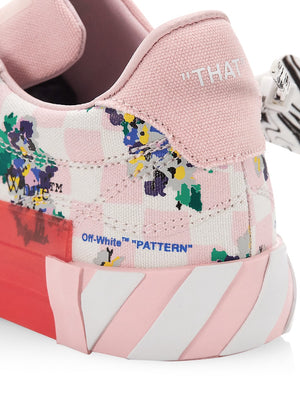 Off-White Printed Checkered Canvas Vulcanized Sneakers