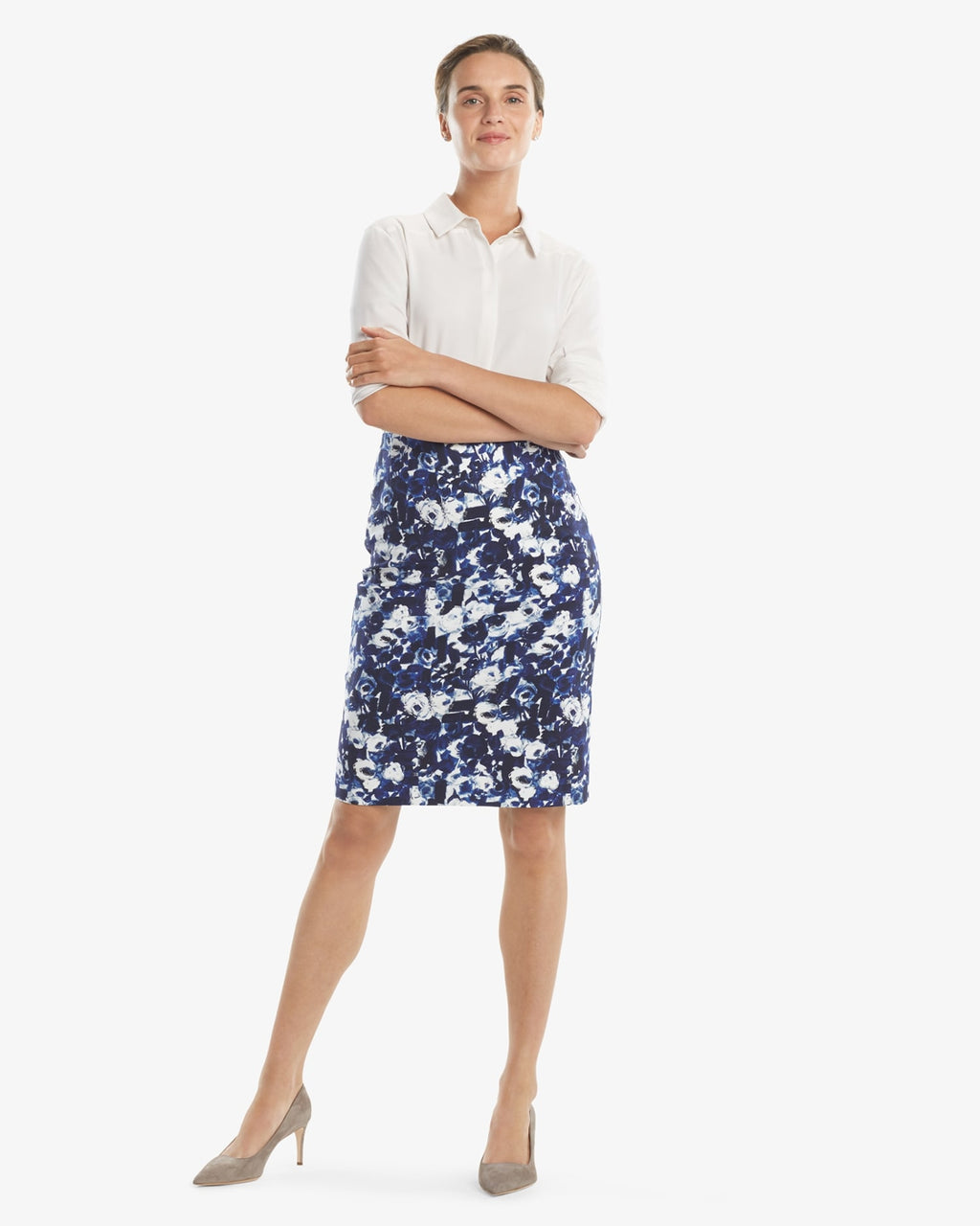 MM Lafleur The Cobble Hill Skirt Floral Cotton